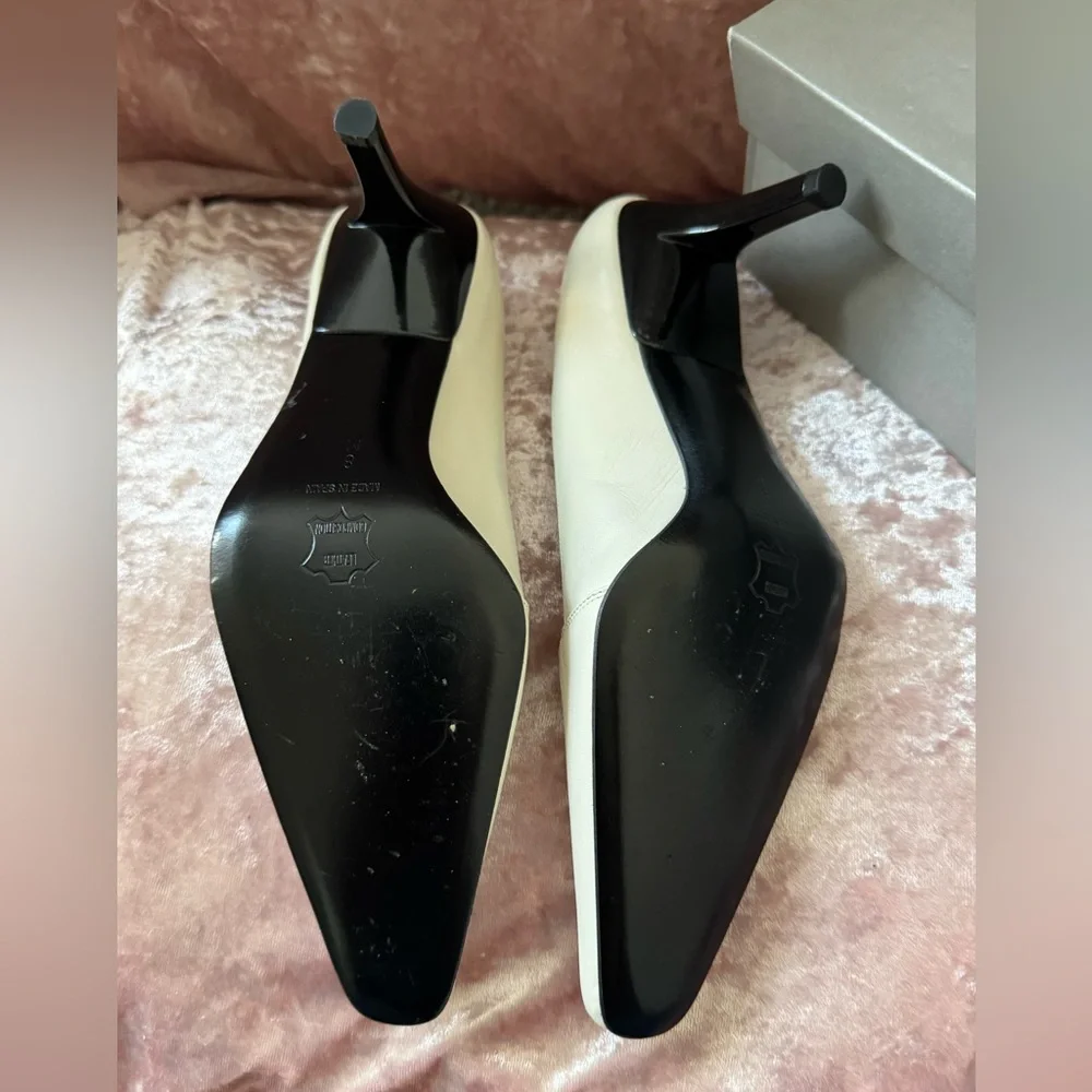 💥DKNYC Cream Leather Pumps - Picture 5 of 8